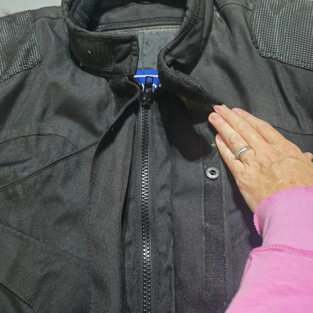 Nexgen Motorcycle Jacket Mens XL Black Waterproof Nylon Quilted Padded Utility